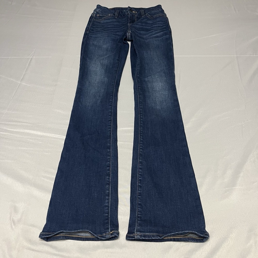 American Eagle Jeans Womens 000 Blue Curvy Kick Boot Cut Stretch Wester Boho